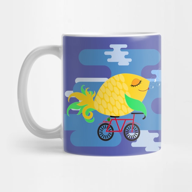 fish on a bike by DoodleDeeFactory